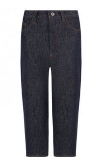 Укороченные джинсы с контрастной прострочкой Yohji Yamamoto