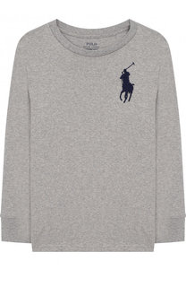 Хлопковый лонгслив с нашивкой Polo Ralph Lauren