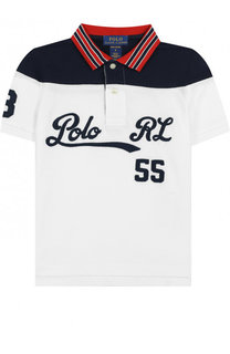Хлопковое поло с контрастной отделкой Polo Ralph Lauren