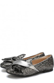 Туфли с кожаной отделкой и глиттером No. 21