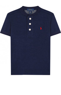 Хлопковая футболка с логотипом бренда Polo Ralph Lauren