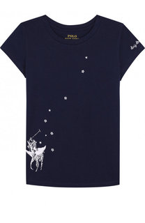 Хлопковая футболка с вышивкой Polo Ralph Lauren