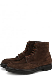 Замшевые высокие ботинки на шнуровке Premiata