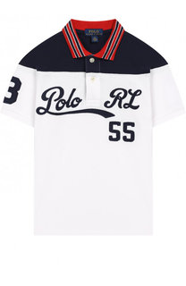 Хлопковое поло с контрастной отделкой Polo Ralph Lauren