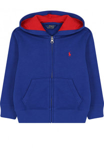 Хлопковый кардиган на молнии с капюшоном Polo Ralph Lauren