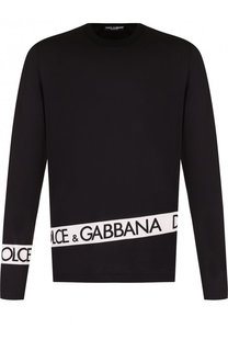 Хлопковый лонгслив с логотипом бренда Dolce & Gabbana