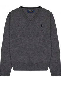 Шерстяной пуловер с V-образным вырезом Polo Ralph Lauren