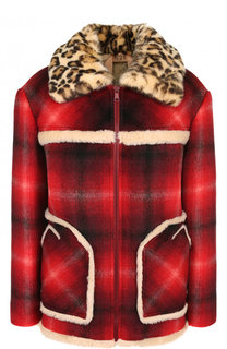 Куртка на молнии с контрастным воротником No. 21