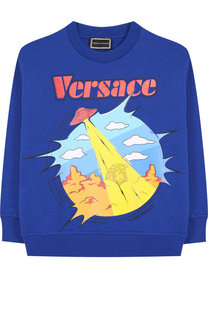 Хлопковый свитшот с принтом Young Versace