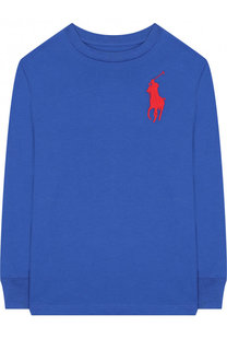 Хлопковый лонгслив с нашивкой Polo Ralph Lauren