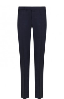 Брюки прямого кроя из смеси шерсти и шелка Ermenegildo Zegna
