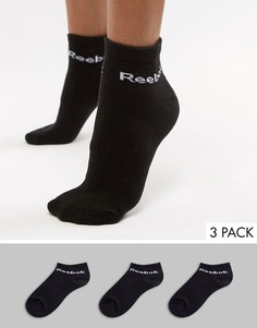 3 пары черных носков Reebok - Черный