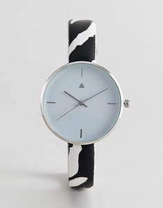 Часы с ремешком из искусственной кожи и зебровым принтом ASOS DESIGN - Мульти