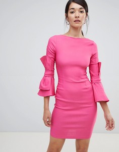 Платье-футляр с бантиками на рукавах Vesper - Розовый