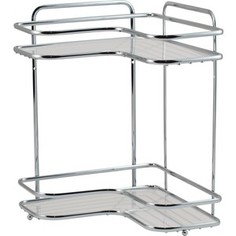 Полка Swensa Премиум угловая 2 яруса с подложкой, хром (SWR-2223 )