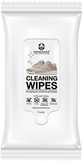 Очищающие салфетки для обуви Nanomax Cleaning Wipes, 15 шт