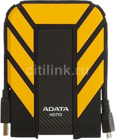 Внешний жесткий диск A-DATA DashDrive Durable HD710, 1Тб, желтый [ahd710-1tu3-cyl]