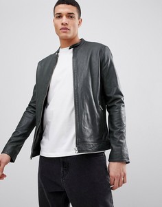 Кожаная куртка цвета хаки Lindbergh - Зеленый