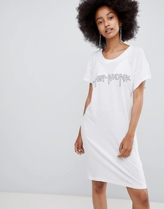 Платье-футболка Cheap Monday Hacker Outline Media - Белый