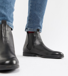 Черные кожаные ботинки челси для широкой стопы H By Hudson Atherston - Черный