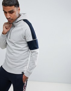 Худи с молнией и полосками на рукавах Only & Sons - Серый