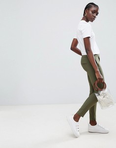 Укороченные строгие брюки Selected - Зеленый