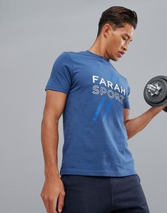 Темно-синяя футболка с логотипом Farah Sport Johnstone - Темно-синий
