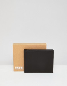 Коричневый кожаный бумажник с внутренним отделением для мелочи ASOS - Коричневый