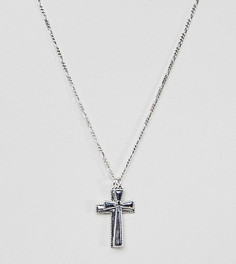 Серебряное ожерелье с двумя подвесками в виде крестов Reclaimed Vintage inspired эксклюзинво для ASOS - Серебряный