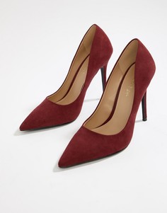 Бордовые туфли-лодочки с острым носом Miss Selfridge - Красный