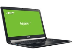Ноутбук Acer Aspire 7 A717-71G-76YX Black NH.GTVER.004 (Intel Core i7-7700HQ 2.8 GHz/8192Mb/1000Gb+128Gb SSD/nVidia GeForce GTX 1050 2048Mb/Wi-Fi/Bluetooth/Cam/17.3/1920x1080/Linux)
