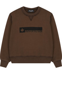 Хлопковый свитшот с принтом Dsquared2