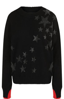 Кашемировый пуловер с декоративной отделкой в виде звезд Zadig&Voltaire