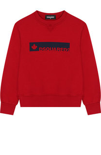 Хлопковый свитшот с принтом Dsquared2