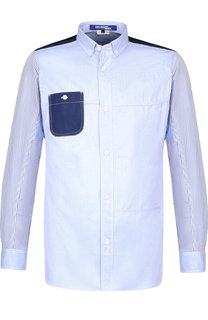 Хлопковая рубашка с воротником button down Junya Watanabe