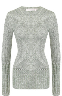 Вязаный пуловер с круглым вырезом из смеси шерсти и льна Victoria Beckham