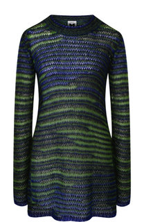Удлиненный вязаный пуловер с круглым вырезом M Missoni