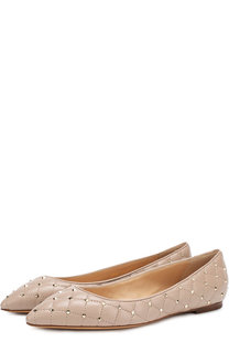 Кожаные балетки Valentino Garavani Rockstud Spike Valentino