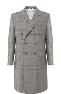 Двубортное пальто из смеси шерсти и шелка CALVIN KLEIN 205W39NYC