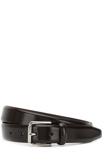 Кожаный ремень с металлической пряжкой Giorgio Armani