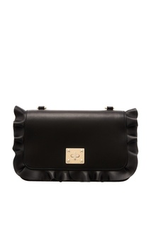 Черная сумка с оборкой Red Valentino