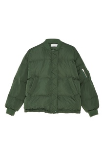 Укороченная стеганная куртка зеленого цвета D.O.T.127