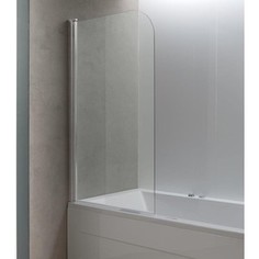 Душевая шторка на ванну Kolpa-san Terra TP 70x145 см, профиль серебро, стекло прозрачное