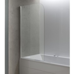 Душевая шторка на ванну Kolpa-san Terra TS 80x142 см, профиль серебро, стекло прозрачное