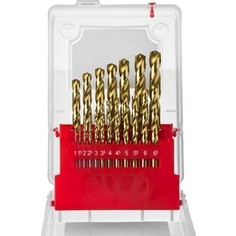 Набор сверл по металлу Зубр 19шт d 1-10 мм Эксперт (29617-H19)