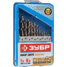 Набор сверл по металлу Зубр 13шт d 1,5-6,5 мм Эксперт (29626-H13-M)