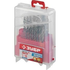 Набор сверл по металлу Зубр 19шт d 1-10 мм Мастер (4-29621-H19)