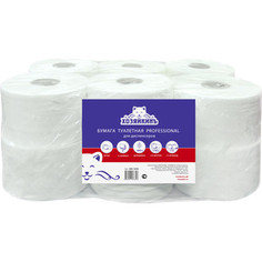 Туалетная бумага ХОЗЯЙКИНЪ белая, 2-х слойная, 12 рулонов (170м в рулоне)