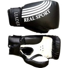 Перчатки боксерские RealSport Leader 6 унций черный