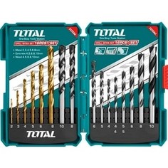 Набор сверл TOTAL по металлу, дереву и бетону 16шт (TACSD6165)
